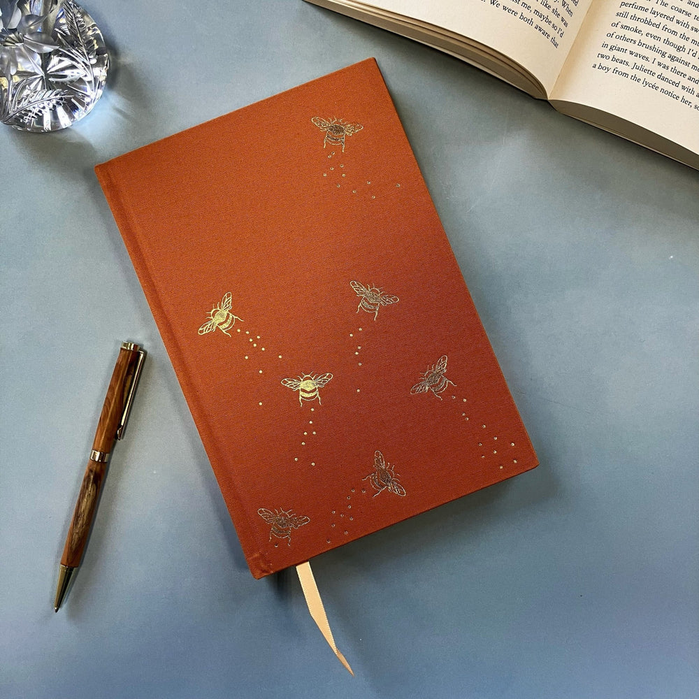 Orange Bee Notebook - The Willoughby Book Clubnotebook