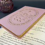 Pink Sun and Moon Notebook - The Willoughby Book Clubnotebook