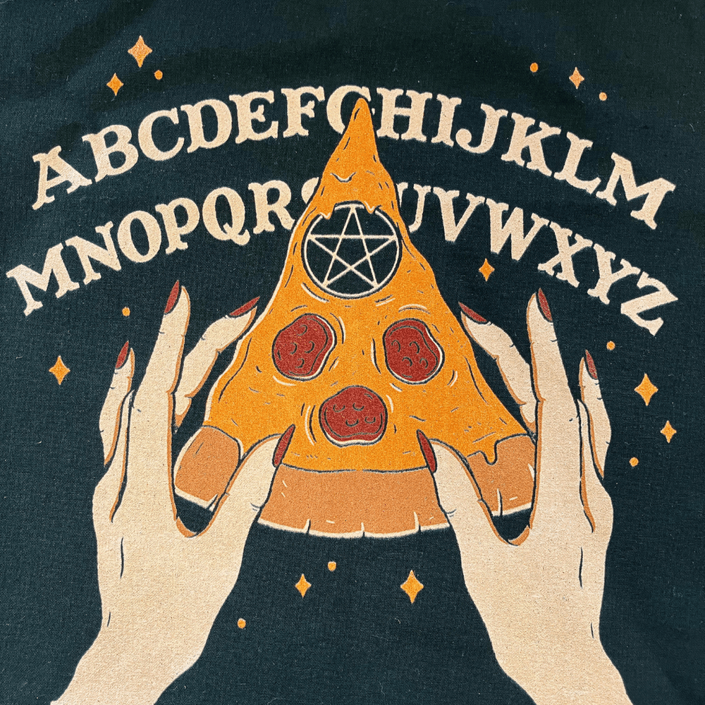 
                  
                    Tote Bag 'Ouija Pizza' by Thiago Correa - The Willoughby Book ClubHandbags, Wallets & Cases
                  
                