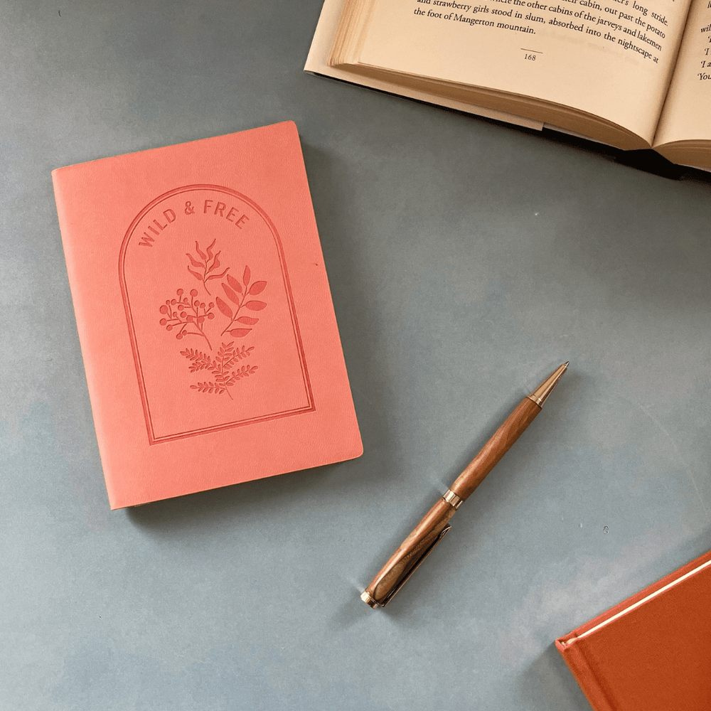 Wild and Free Vegan Leather Notebook - The Willoughby Book Clubnotebook